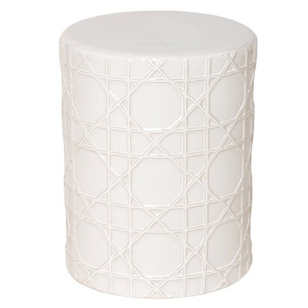 Керамический табурет Cane Garden Stool - White Белый Керамический табурет Cane Garden Stool - White Белый в Волгограде | Loft Concept