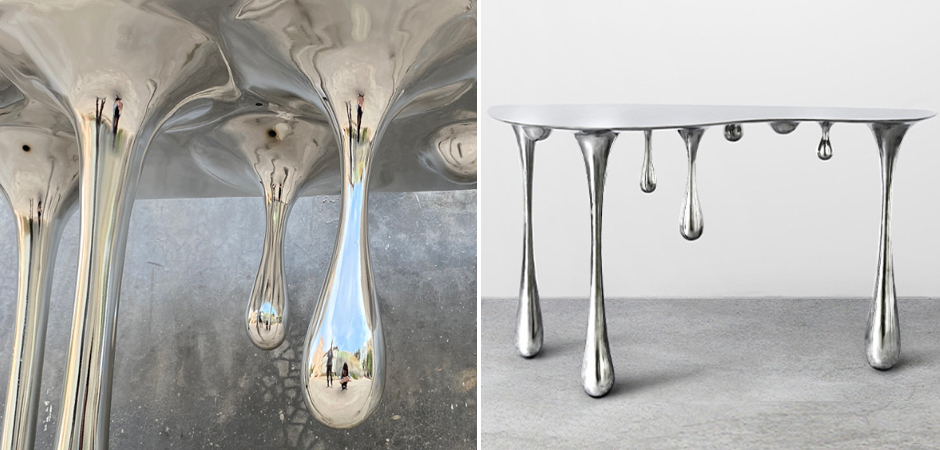 Дизайнерская Консоль Melting Silver Console Zhipeng Tan Дизайнерская Консоль Melting Silver Console Zhipeng Tan - Loft-Concept в Волгограде
