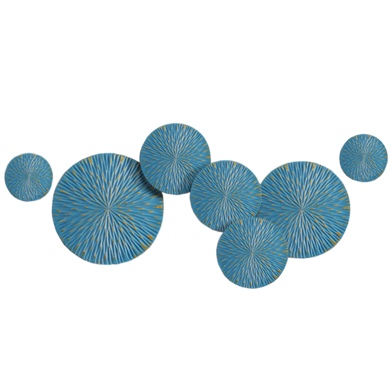 Арт-объект на стену Blue Discs Голубой Арт-объект на стену Blue Discs Голубой в Волгограде | Loft Concept