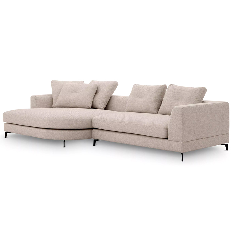 Диван Eichholtz Sofa Moderno S Left Бежевый Черный Диван Eichholtz Sofa Moderno S Left Бежевый Черный в Волгограде | Loft Concept