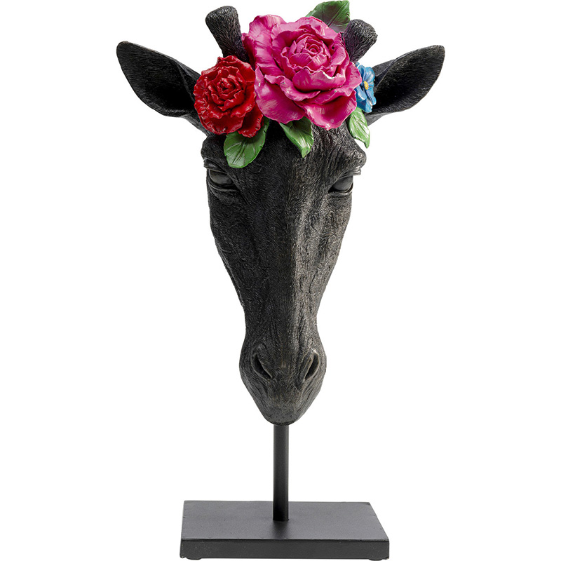 Статуэтка Giraffe and Flowers Черный Статуэтка Giraffe and Flowers Черный в Волгограде | Loft Concept