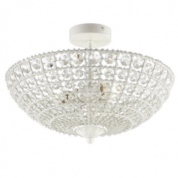 Потолочный светильник Casbah Crystal Top Lamp 3 Прозрачный Белый Потолочный светильник Casbah Crystal Top Lamp 3 Прозрачный Белый в Волгограде | Loft Concept