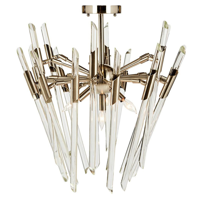 Потолочный светильник Ice Rods Chandelier nickel Никель Потолочный светильник Ice Rods Chandelier nickel Никель в Волгограде | Loft Concept