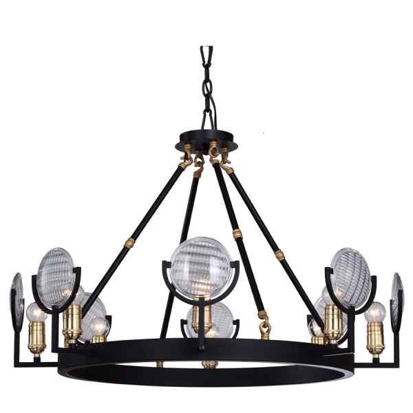 Люстра RH Gaslight Lens Chandelier 8 Черный Люстра RH Gaslight Lens Chandelier 8 Черный в Волгограде | Loft Concept
