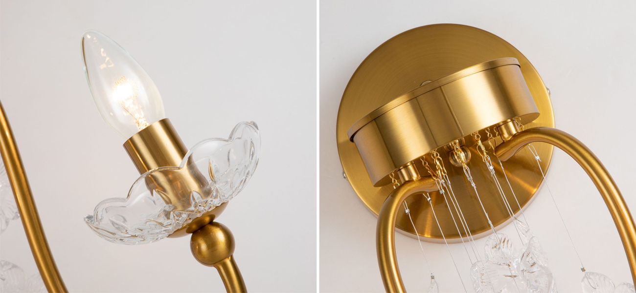 Бра с прозрачными блюдцами Flowerbed - фото