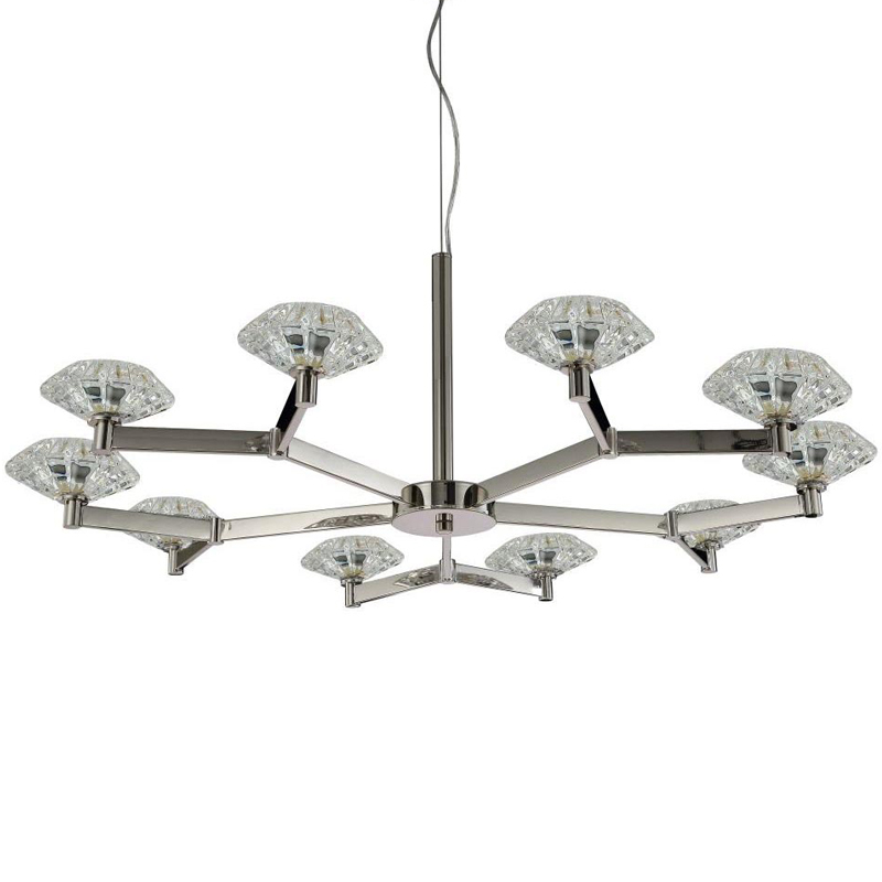 Люстра Yerker Chandelier Nickel 10 Никель Прозрачный Люстра Yerker Chandelier Nickel 10 Никель Прозрачный в Волгограде | Loft Concept