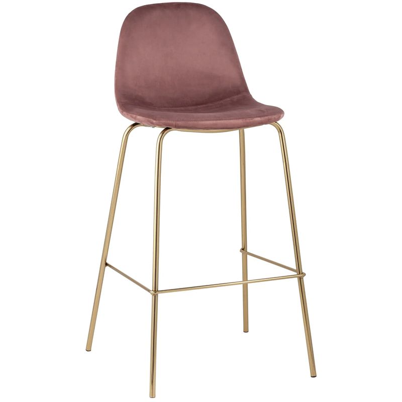 Барный Стул Archie Chair Пыльно-Розовый Велюр Розовый пастельный Золотой Барный Стул Archie Chair Пыльно-Розовый Велюр Розовый пастельный Золотой в Волгограде | Loft Concept