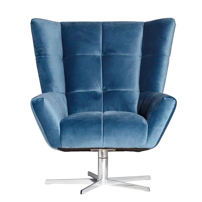 Кресло вращающееся Lord Armchair blue Синий Кресло вращающееся Lord Armchair blue Синий в Волгограде | Loft Concept