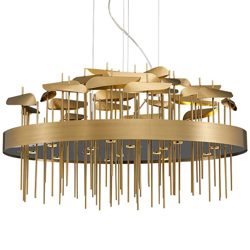 Светодиодная дизайнерская инсталляция ANODINE Perlina Disk Chandelier Золотой Светодиодная дизайнерская инсталляция ANODINE Perlina Disk Chandelier Золотой в Волгограде | Loft Concept