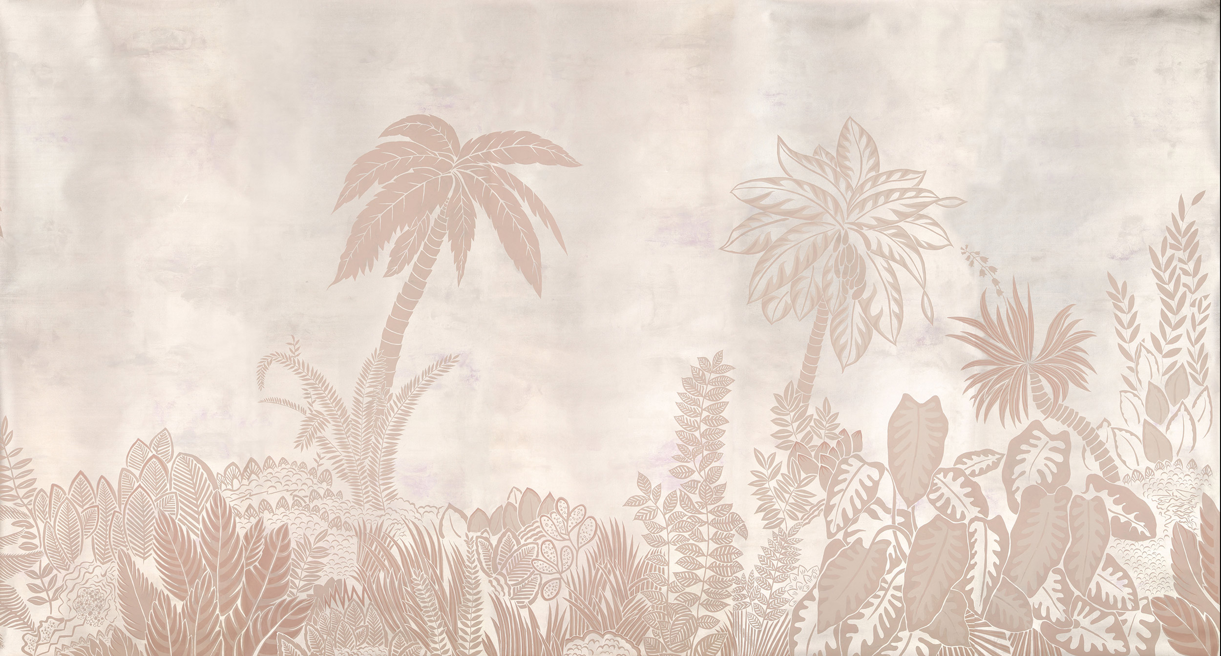 Обои ручная роспись Bahamian Beach Special Colourway on Tarnished Silver gilded paper with pearlescent antiquing Обои ручная роспись Bahamian Beach Special Colourway on Tarnished Silver gilded paper with pearlescent antiquing - постер Loft-Concept в Волгограде