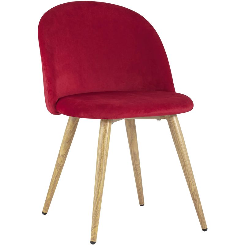 Стул Miruna Chair II Красный Велюр Красный Древесина Стул Miruna Chair II Красный Велюр Красный Древесина в Волгограде | Loft Concept