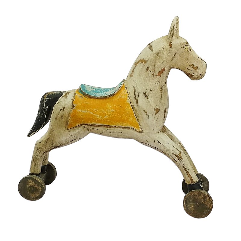 Статуэтка Wooden Horse Желтый Белый Статуэтка Wooden Horse Желтый Белый в Волгограде | Loft Concept