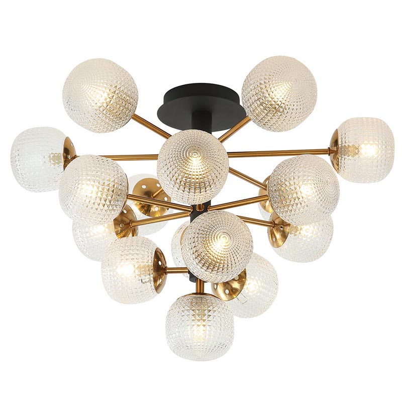 Потолочный светильник Barrett Ceiling Lamp matt Белое матовое стекло Латунь Потолочный светильник Barrett Ceiling Lamp matt Белое матовое стекло Латунь в Волгограде | Loft Concept
