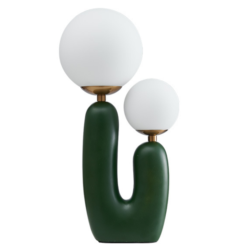 Настольная лампа Oo Lamp Green Белое матовое стекло Зеленый Настольная лампа Oo Lamp Green Белое матовое стекло Зеленый в Волгограде | Loft Concept