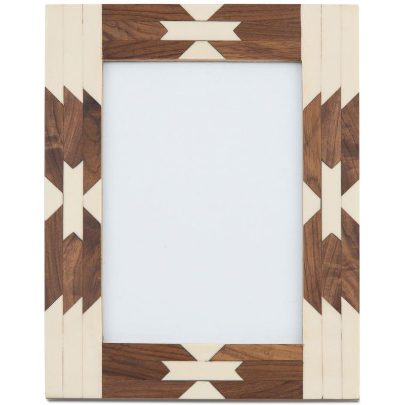 Фоторамка кость Beige Indian Wood Bone Inlay photo frame Бежевый Коричневый в Волгограде | Loft Concept 