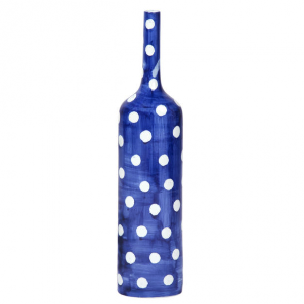 Ваза-бутылка blue & white ornament Point Bottle Синий Белый Ваза-бутылка blue & white ornament Point Bottle Синий Белый в Волгограде | Loft Concept