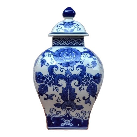 Ваза с крышкой Dark Blue Pattern Светло-голубой Ваза с крышкой Dark Blue Pattern Светло-голубой в Волгограде | Loft Concept