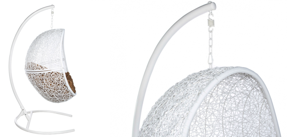 Подвесное уличное кресло Egg Cage white Подвесное уличное кресло Egg Cage white - Loft-Concept в Волгограде