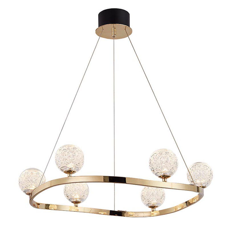 Люстра Aella Glass Balls Round Chandelier Золотой Прозрачный Люстра Aella Glass Balls Round Chandelier Золотой Прозрачный в Волгограде | Loft Concept