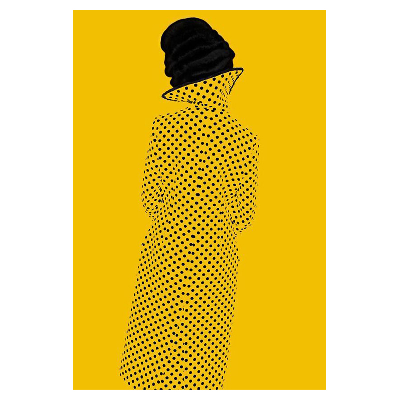 Картина Girl on mustard background Горчичный Черный Картина Girl on mustard background Горчичный Черный в Волгограде | Loft Concept