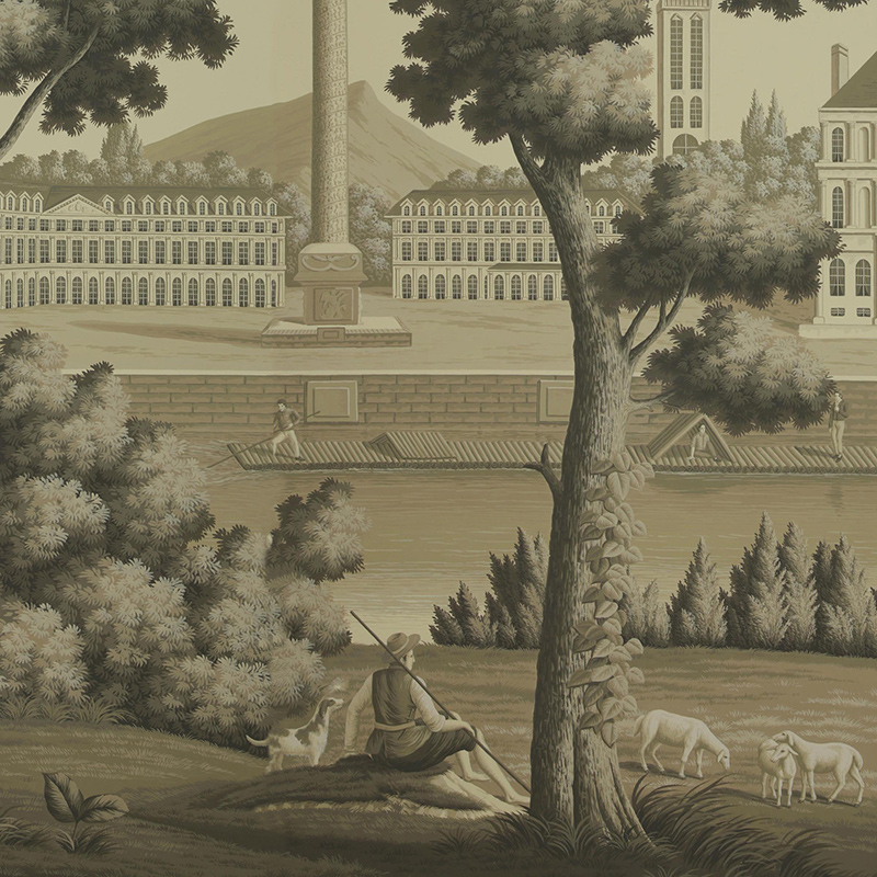 Обои ручная роспись Monuments of Paris Terre Foncée on scenic paper Обои ручная роспись Monuments of Paris Terre Foncée on scenic paper в Волгограде | Loft Concept
