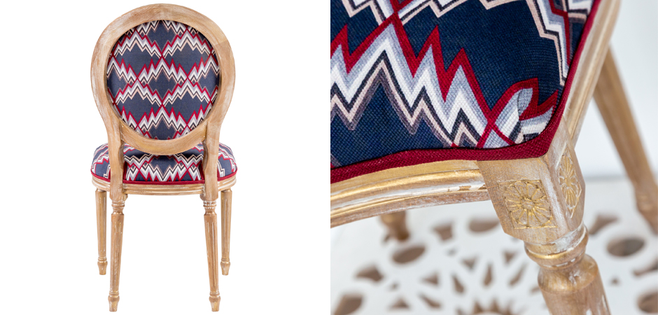 Стул Ikat Pattern с золотой патиной Стул Ikat Pattern с золотой патиной - Loft-Concept в Волгограде