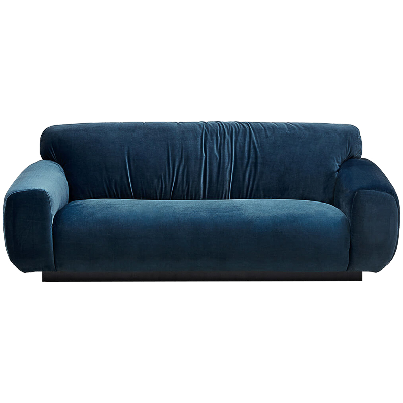 Диван Inesia Sofa blue Темно-синий Черный Диван Inesia Sofa blue Темно-синий Черный в Волгограде | Loft Concept