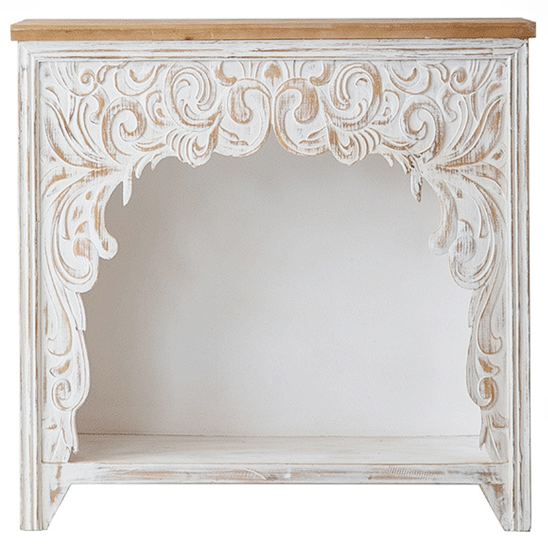 Консоль Indian Antique White Furniture Felicienne Console Древесина Белый в Волгограде | Loft Concept 