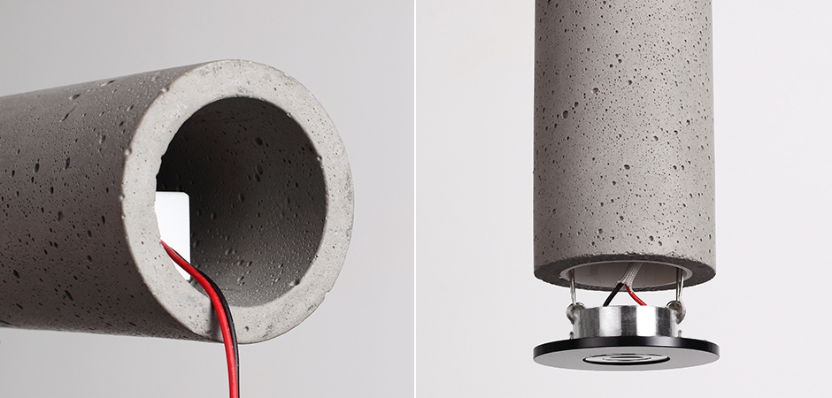 Подвесной светильник Concrete Pipe - фото №1