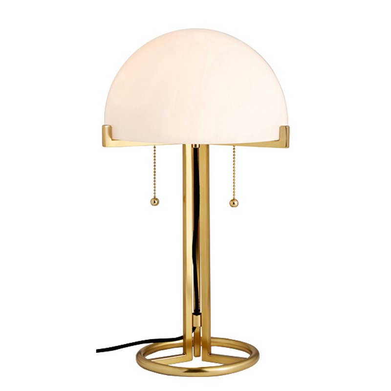 Настольная лампа White Dome Table Lamp Глянцевое золото Белый Настольная лампа White Dome Table Lamp Глянцевое золото Белый в Волгограде | Loft Concept