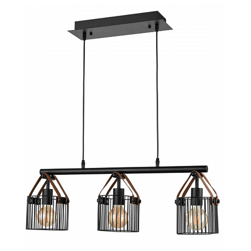 Люстра Cage Wire Color Linear black Черный Люстра Cage Wire Color Linear black Черный в Волгограде | Loft Concept
