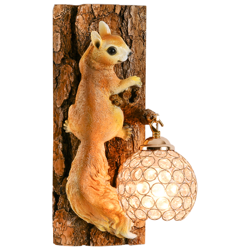 Бра для детской Белка на дереве Squirrel Wall Lamp Коричневый Оранжевый Латунь Бра для детской Белка на дереве Squirrel Wall Lamp Коричневый Оранжевый Латунь в Волгограде | Loft Concept
