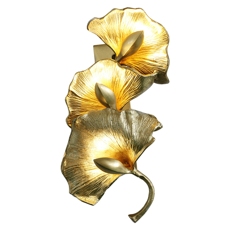 Дизайнерский настенный светильник Листья Гинкго Golden Ginkgo Leaves Золотой Дизайнерский настенный светильник Листья Гинкго Golden Ginkgo Leaves Золотой в Волгограде | Loft Concept