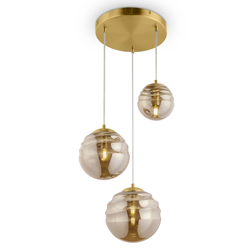 Люстра Oswald brass Латунь Янтарный Люстра Oswald brass Латунь Янтарный в Волгограде | Loft Concept