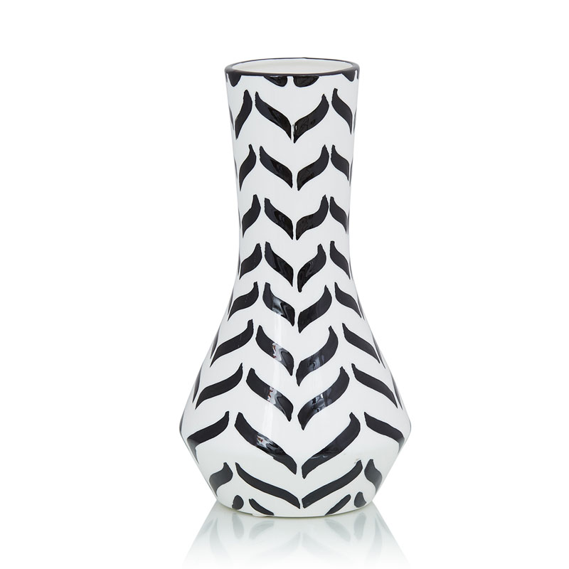 Ваза Obento Vase black and white Белый Черный Ваза Obento Vase black and white Белый Черный в Волгограде | Loft Concept
