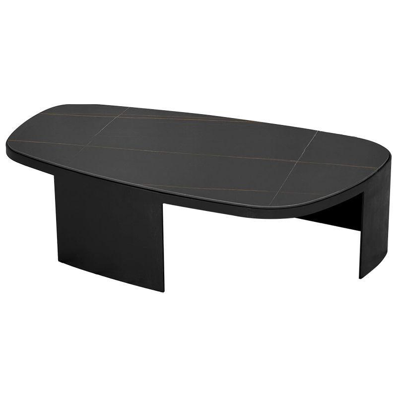 Кофейный стол с каменной столешницей Koch Coffee Table Черный Коричневый Кофейный стол с каменной столешницей Koch Coffee Table Черный Коричневый в Волгограде | Loft Concept