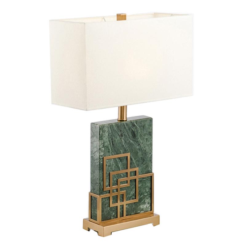 Настольная лампа Table Lamp marble green Зеленый Латунь Настольная лампа Table Lamp marble green Зеленый Латунь в Волгограде | Loft Concept