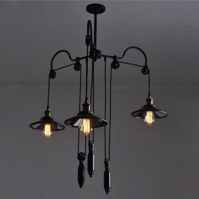 Люстра Loft Cone Pendant Reflector Balance 3 Черный Люстра Loft Cone Pendant Reflector Balance 3 Черный в Волгограде | Loft Concept