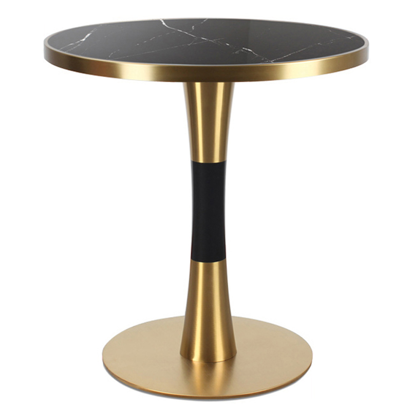 Обеденный стол Marit Table Circle Черный Латунь сатинированная Обеденный стол Marit Table Circle Черный Латунь сатинированная в Волгограде | Loft Concept