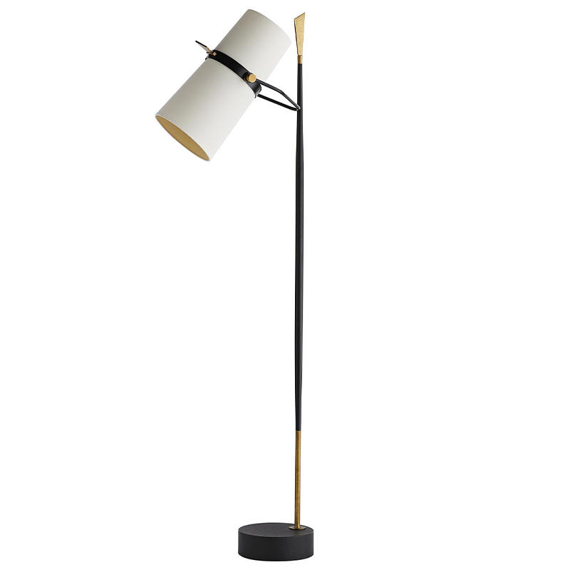Торшер Arteriors YASMIN FLOOR LAMP Латунь Белый Черный Торшер Arteriors YASMIN FLOOR LAMP Латунь Белый Черный в Волгограде | Loft Concept