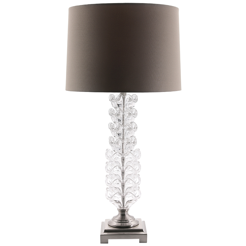 Настольная лампа Halbert Glass Table Lamp Прозрачный Коричневый Серебряный Настольная лампа Halbert Glass Table Lamp Прозрачный Коричневый Серебряный в Волгограде | Loft Concept