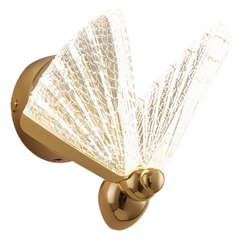Бра Butterfly Wall Lamp A Глянцевое золото Прозрачный Бра Butterfly Wall Lamp A Глянцевое золото Прозрачный в Волгограде | Loft Concept