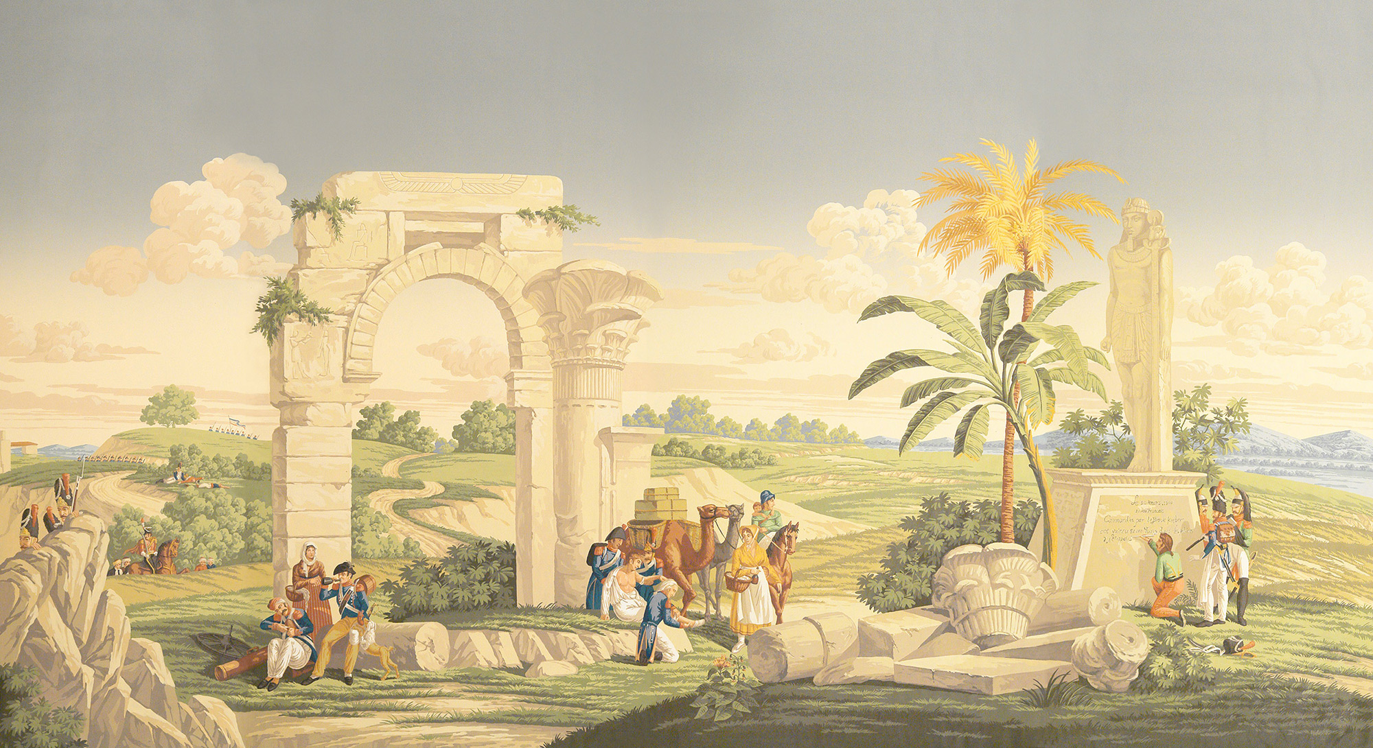 Обои ручная роспись Napoleon's Campaign in Egypt Papyrus on scenic paper Обои ручная роспись Napoleon's Campaign in Egypt Papyrus on scenic paper - постер Loft-Concept в Волгограде