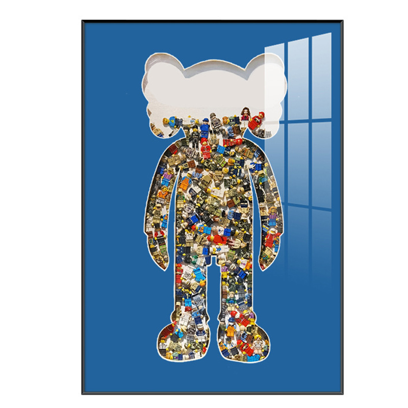 Постер Bearbrick Blue Мульти Постер Bearbrick Blue Мульти в Волгограде | Loft Concept