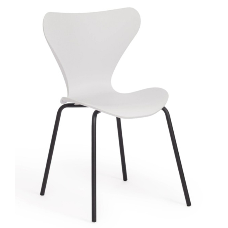 Стул Julissa White Chair Белый Черный в Волгограде | Loft Concept 