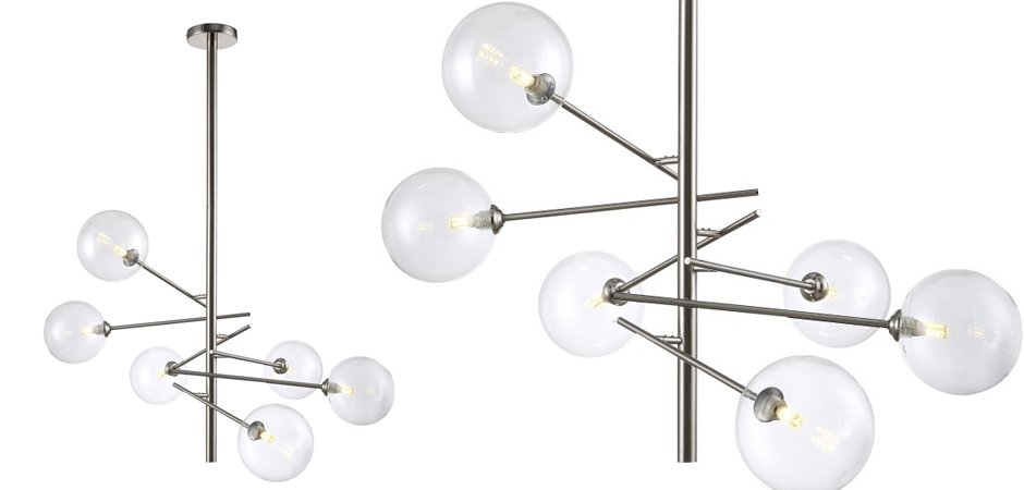 Люстра Gallotti & Radice Straight Nickel 6 Люстра Gallotti & Radice Straight Nickel 6 - Loft-Concept в Волгограде
