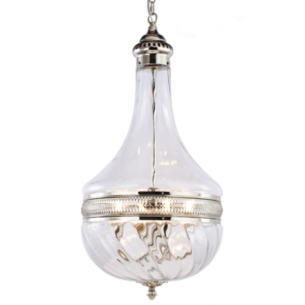 Люстра Capitol Hill Glass Pendant 30 Nickel Хром Люстра Capitol Hill Glass Pendant 30 Nickel Хром в Волгограде | Loft Concept