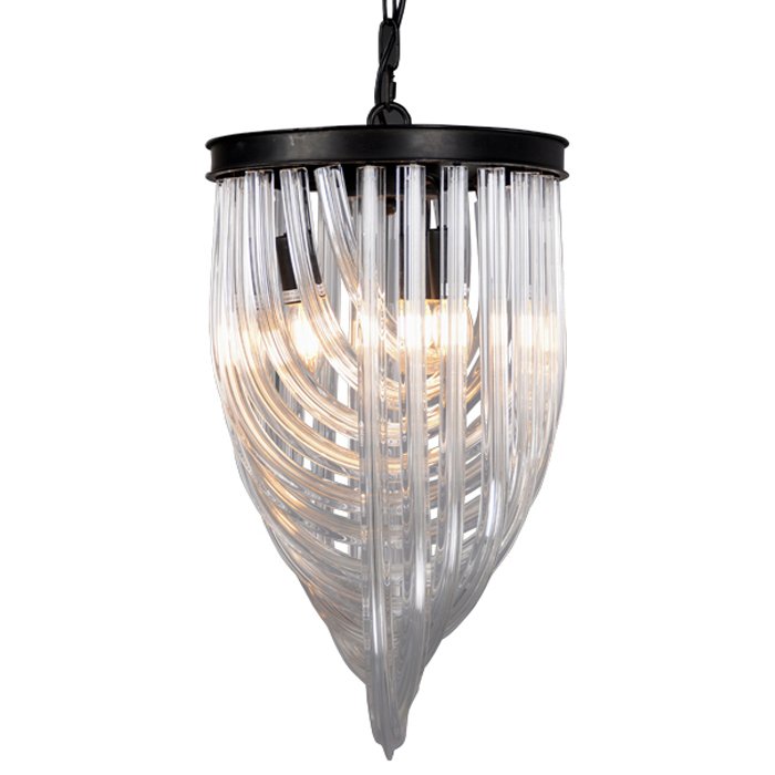 Люстра Chandelier Murano Clear Черный Прозрачное Стекло Люстра Chandelier Murano Clear Черный Прозрачное Стекло в Волгограде | Loft Concept