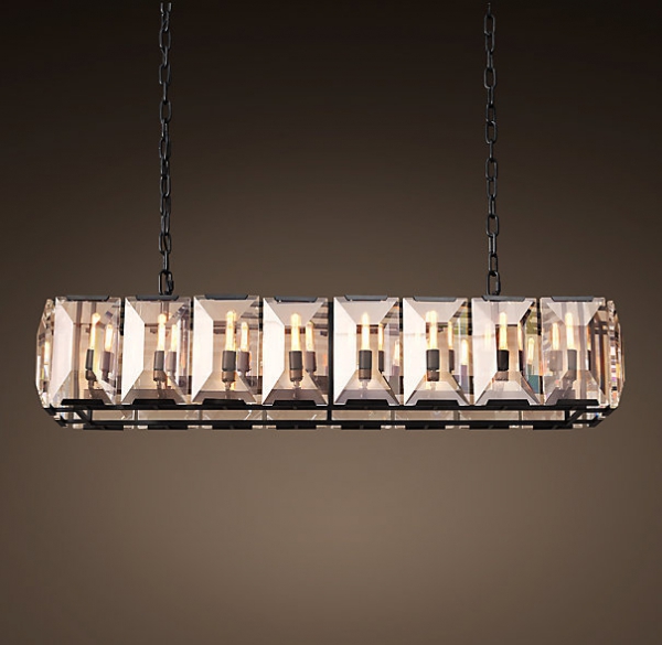 Люстра RH Harlow Crystal Square Chandelier 16 Черный Люстра RH Harlow Crystal Square Chandelier 16 Черный в Волгограде | Loft Concept