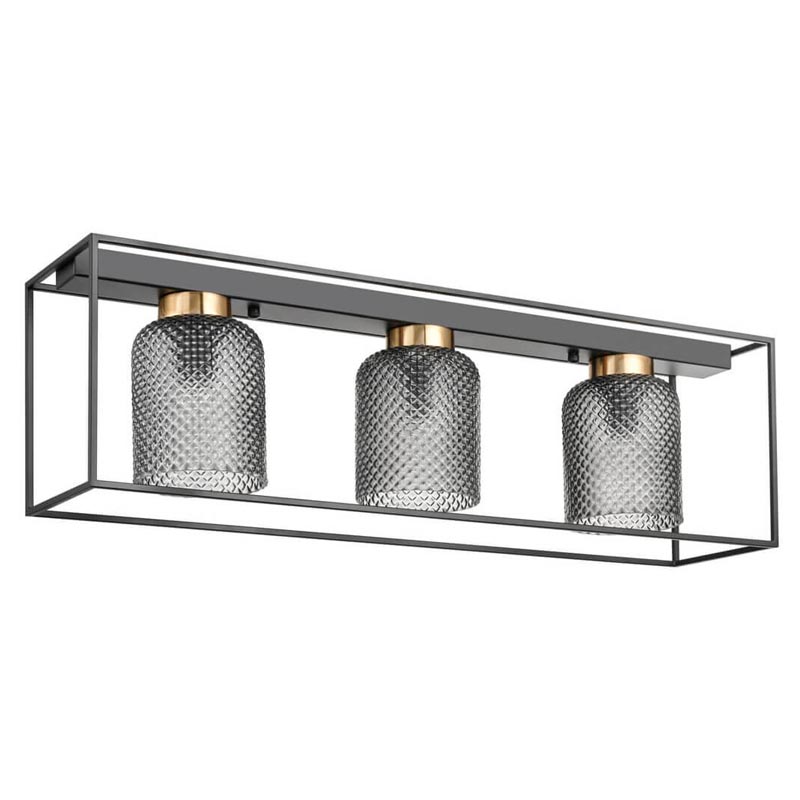 Потолочный светильник Myron Ceiling Chandelier Черный Дымчатый (Smoke) Потолочный светильник Myron Ceiling Chandelier Черный Дымчатый (Smoke) в Волгограде | Loft Concept